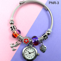 RELOJ BRAZALETE PANDORA PLATEADO Y DORADO