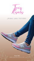 Tenis New Balaze  Gris Rosa